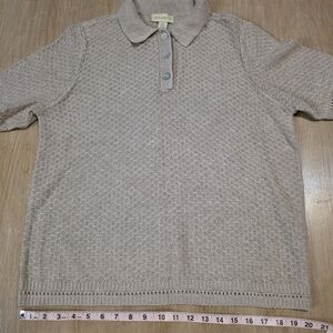 Appleseed’s Linen Cotton Knit Polo Sweater – Size M